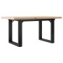 Mesa de centro marco O madera maciza pino y acero 80x50x40,5 cm en Mesas de comedor | Comprar online en Foru.es