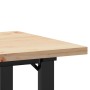 Mesa de comedor marco O madera maciza pino y acero 50x50x75,5cm en Mesas de comedor | Comprar online en Foru.es