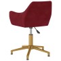 Silla de comedor giratoria de terciopelo rojo tinto en Sillas de comedor | Comprar online en Foru.es