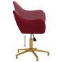 Silla de comedor giratoria de terciopelo rojo tinto en Sillas de comedor | Comprar online en Foru.es