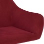 Silla de comedor giratoria de terciopelo rojo tinto en Sillas de comedor | Comprar online en Foru.es
