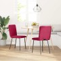 Sillas de comedor 2 unidades terciopelo rojo tinto en Sillas de comedor | Comprar online en Foru.es