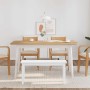 Banco 90 cm madera maciza caucho blanco en Bancos de comedor y cocina | Comprar online en Foru.es
