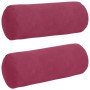 Cojines Bolster 2 pcs Rojo vino Ø 15 x 40 cm Tela de pana en Decoración | Comprar online en Foru.es