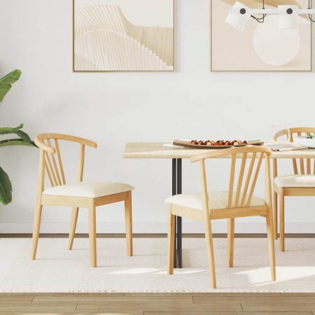 Silla de comedor 2 pcs Natural y claro Madera de caucho sólida en Sillas de comedor | Comprar online en Foru.es