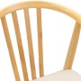 Silla de comedor 2 pcs Natural y claro Madera de caucho sólida en Sillas de comedor | Comprar online en Foru.es