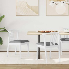 Silla de comedor 2 pcs y gris Madera de caucho sólida en Sillas de comedor | Comprar online en Foru.es