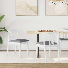Silla de comedor 2 pcs y gris Madera de caucho sólida en Sillas de comedor | Comprar online en Foru.es
