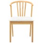 Silla de comedor 2 pcs Natural y Madera de caucho sólida en Sillas de comedor | Comprar online en Foru.es