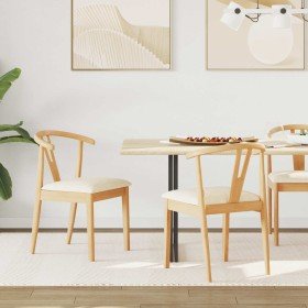 Silla de comedor 2 pcs Natural y claro Madera de Caucho Sólido en Sillas de comedor | Comprar online en Foru.es