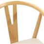 Silla de comedor 2 pcs Natural y claro Madera de Caucho Sólido en Sillas de comedor | Comprar online en Foru.es