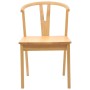 Silla de comedor 2 pcs Natural Madera de Caucho Sólido en Sillas de comedor | Comprar online en Foru.es