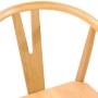 Silla de comedor 2 pcs Natural Madera de Caucho Sólido en Sillas de comedor | Comprar online en Foru.es