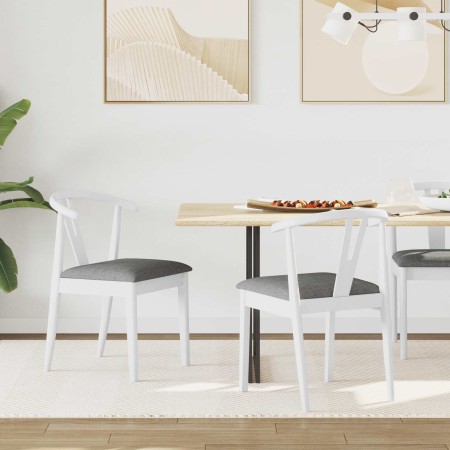 Silla de comedor 2 pcs y gris Madera de Caucho Sólido en Sillas de comedor | Comprar online en Foru.es
