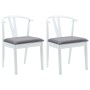 Silla de comedor 2 pcs y gris Madera de Caucho Sólido en Sillas de comedor | Comprar online en Foru.es