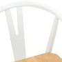 Silla de comedor 2 pcs y Natural Madera de Caucho Sólido en Sillas de comedor | Comprar online en Foru.es