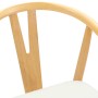 Silla de comedor 2 pcs Natural y claro Madera de Caucho Sólido en Sillas de comedor | Comprar online en Foru.es