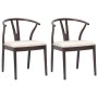 Silla de comedor 2 pcs Marrón claro y claro en Sillas de comedor | Comprar online en Foru.es