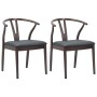 Silla de comedor 2 pcs Marrón claro y negro en Sillas de comedor | Comprar online en Foru.es