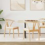 Silla de comedor 2 pcs Natural y claro Madera de Caucho Sólido en Sillas de comedor | Comprar online en Foru.es