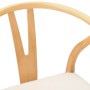 Silla de comedor 2 pcs Natural y claro Madera de Caucho Sólido en Sillas de comedor | Comprar online en Foru.es