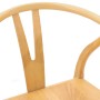 Silla de comedor 2 pcs Natural Madera de Caucho Sólido en Sillas de comedor | Comprar online en Foru.es