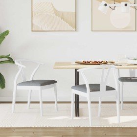Silla de comedor 2 pcs y gris Madera de Caucho Sólido en Sillas de comedor | Comprar online en Foru.es