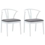 Silla de comedor 2 pcs y gris Madera de Caucho Sólido en Sillas de comedor | Comprar online en Foru.es