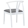 Silla de comedor 2 pcs y gris Madera de Caucho Sólido en Sillas de comedor | Comprar online en Foru.es