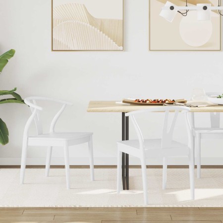 Silla de comedor 2 pcs y Madera de Caucho Sólido en Sillas de comedor | Comprar online en Foru.es