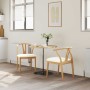 Silla de comedor 2 pcs Natural y claro Madera de Caucho Sólido en Sillas de comedor | Comprar online en Foru.es