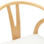 Silla de comedor 2 pcs Natural y claro Madera de Caucho Sólido en Sillas de comedor | Comprar online en Foru.es