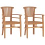 Juego de comedor para jardín 3 pzas madera maciza de teca de vidaXL, Conjuntos de jardín - Ref: Foro24-3155759, Precio: 397,1...