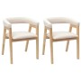 Sillas de comedor 2 pcs Natural 54 x 57 x 73 cm en Sillas de comedor | Comprar online en Foru.es