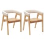 Sillas de comedor 2 pcs Natural 54 x 57 x 73 cm en Sillas de comedor | Comprar online en Foru.es