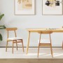 Silla de comedor 2 pcs Natural y claro Madera de Caucho Sólido en Sillas de comedor | Comprar online en Foru.es