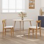 Silla de comedor 2 pcs Natural y claro Madera de Caucho Sólido en Sillas de comedor | Comprar online en Foru.es