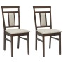 Silla de comedor 2 pcs Marrón claro y claro en Sillas de comedor | Comprar online en Foru.es