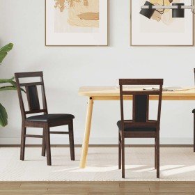 Silla de comedor 2 pcs Marrón claro y negro en Sillas de comedor | Comprar online en Foru.es