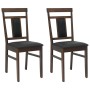 Silla de comedor 2 pcs Marrón claro y negro en Sillas de comedor | Comprar online en Foru.es