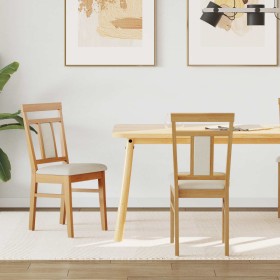 Silla de comedor 2 pcs Natural y claro Madera de Caucho Sólido en Sillas de comedor | Comprar online en Foru.es