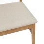 Silla de comedor 2 pcs Natural y claro Madera de Caucho Sólido en Sillas de comedor | Comprar online en Foru.es