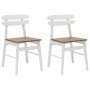 Silla de comedor 2 pcs y Natural Madera de Caucho Sólido en Sillas de comedor | Comprar online en Foru.es