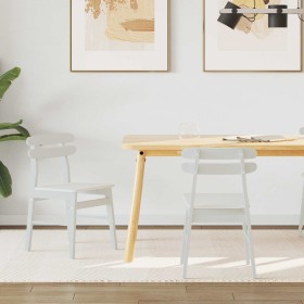 Silla de comedor 2 pcs Madera de Caucho Sólido en Sillas de comedor | Comprar online en Foru.es