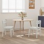 Silla de comedor 2 pcs Madera de Caucho Sólido en Sillas de comedor | Comprar online en Foru.es
