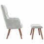 Silla de relax 2 pcs Gris Claro Terciopelo en Sillones | Comprar online en Foru.es