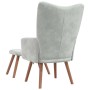 Silla de relax 2 pcs Gris Claro Terciopelo en Sillones | Comprar online en Foru.es