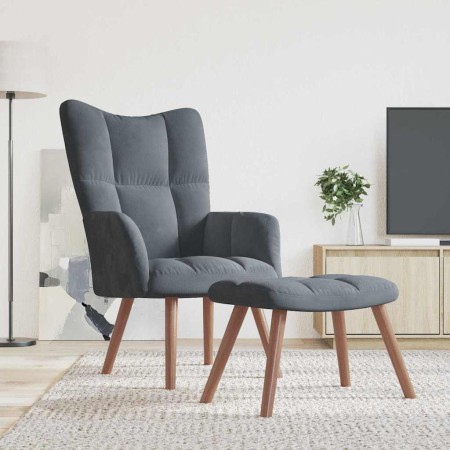 Silla de relax 2 pcs Gris oscuro Terciopelo en Sillones | Comprar online en Foru.es