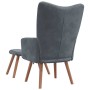 Silla de relax 2 pcs Gris oscuro Terciopelo en Sillones | Comprar online en Foru.es