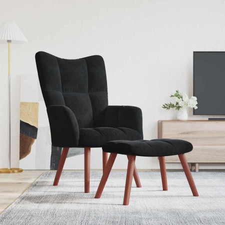 Silla de relax 2 pcs Negro Terciopelo en Sillones | Comprar online en Foru.es